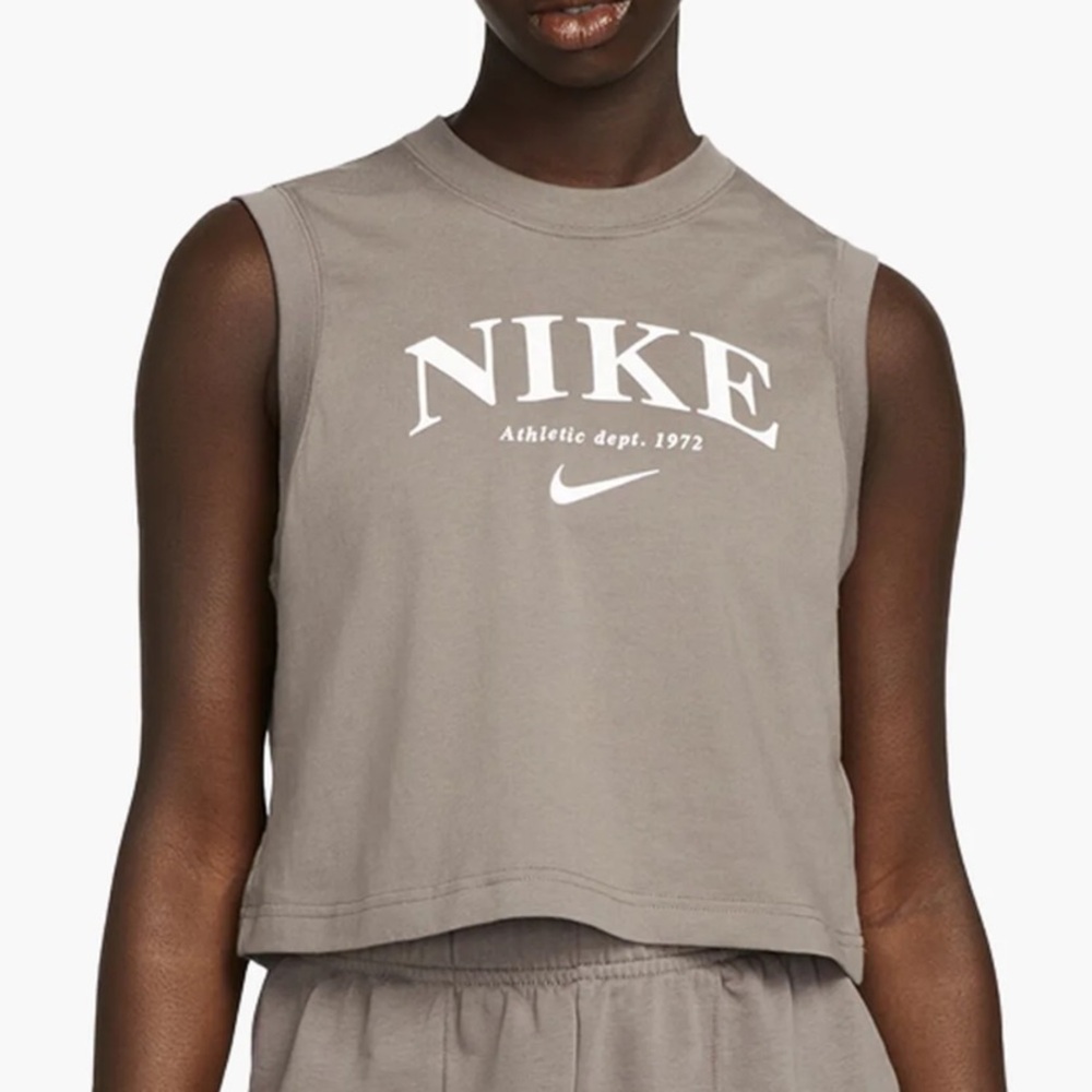 Nike Sportswear Retro Tank Muscle Shirt Women’s Brown Athletic Crop